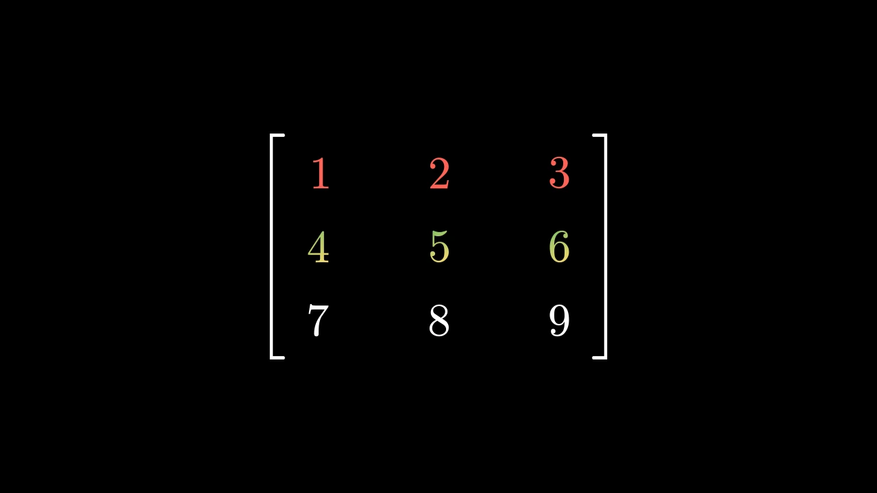 MatrixSetRowColorsExample